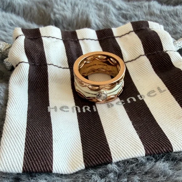 Henri Bendel rose gold 3 piece stack ring size 7 - Picture 1 of 7